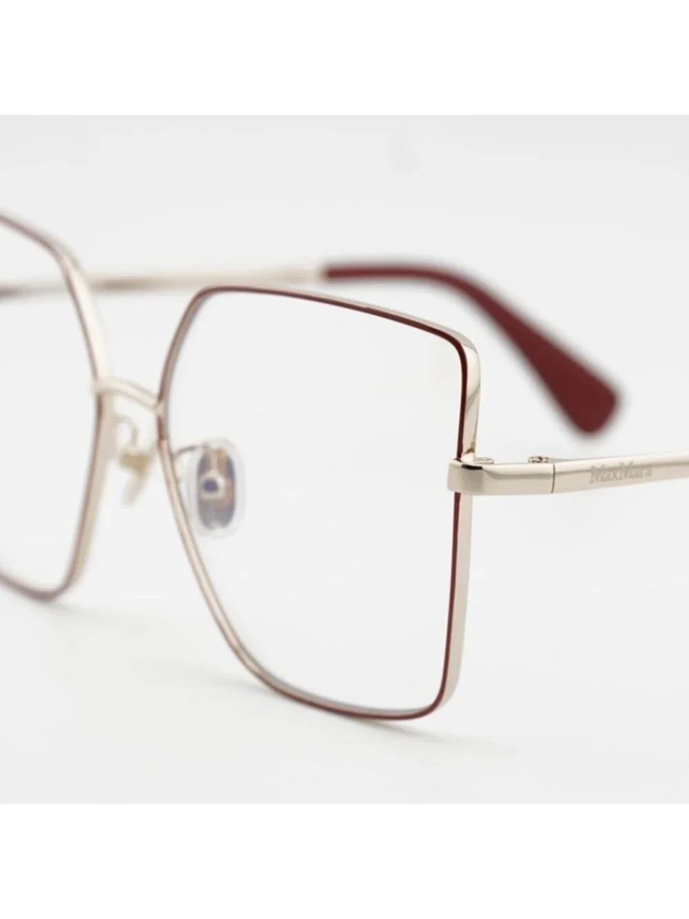 Max Mara MM5073-H-B 068 Eyeglasses Red 60mm Butterfly Frame, Blue Light Block